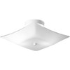 Progress Lighting P4961-30 Square Glass Close-to-Ceiling, 12-Inch Diameter x 5-1/2-Inch