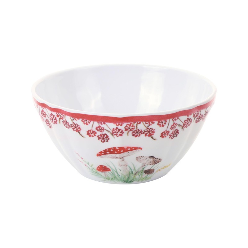 UPware 12 Piece Mushroom Melamine Dinnerware Sets, Outdoor Dishes Set,