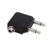 F-Factory PLG-2PMP-2P Airplane Earphone Jack Conversion Adapter, 3.5mm Dual Jack