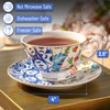 BTaT- Floral Tea Cups and Saucers, 8 oz, Tea Cups