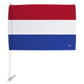 World Cup 2022 Netherlands Car Flag POW MIA Bandera Para Carros Auto Decorations Banner For Window Decor Clip Pole Accessories FIFA Sports Fans Outdoor Football Soccer Netherland Gifts Made In USA