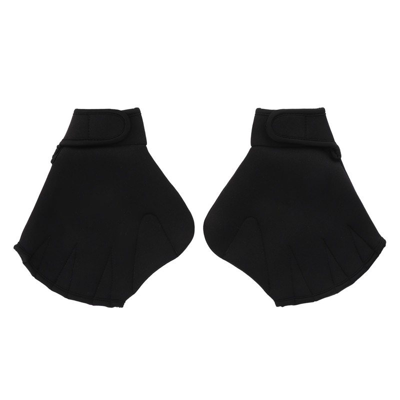 2Pcs Swimming Webbed Gloves Open Fingers Adjustable Swimming Training Gloves