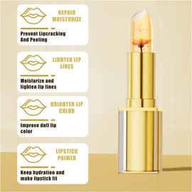 Color Changing Lip Balm - Temperature Sensitive Lipstick, Hydrating & Moisturising, Enhances Natural Lip Tone, Repairs Dry & Chapped Lips, Reduces Fine Lines
