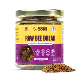 HONEYBEEZONE Raw Bee Bread - Nutrient-Rich Superfood for Energy Boost, Immune Support Supplement | Non-GMO, Gluten-Free, 3.5 oz Veggie Supplement