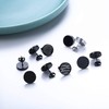 YADOCA Black Round Stud Earrings Set for Men Women 316L