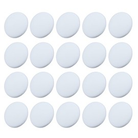 Outus 20 piezas de protectores de pared para pomo de puerta, topes de goma redondos autoadhesivos, color blanco