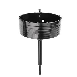 160mm / 6.3 inch Concrete Hole Saw with 220mm SDS Plus Connecting Rod, Cement Hole Saw for Concrete Cement Brick Wall Stone,Black (160mm (6.3 inch))