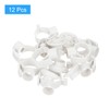 QUARKZMAN Pack of 12 PVC Pipe Clamps with Base, Suitable