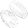 GO&SO 2-Pack Hand Blown Water Ripple Art Glass Lamp Shade