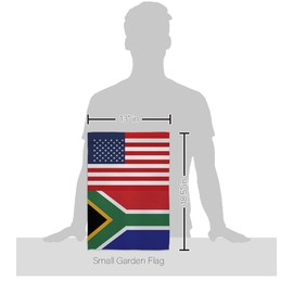 Americana Home & Garden South Africa US Friendship Garden Flag Regional Nation International World Country Particular Area House Decoration Banner Small Yard Gift Double-Sided, Made in USA