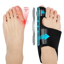 ACWOO Bunion Corrector for Women and Men, Big Bunion Corrector Set with 2 x Orthopedic Bunion Splints and 2 x Big Toe Straighteners, Adjustable Hallux Valgus Correction for Day/Night Support