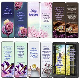 Spanish Devotional Bible Verses for Women Bookmarks (30 Pack) - Handy Life Changing Bible Texts and Quotes That are Very Uplifting Perfect for Daily Devotional for Women