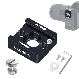 Mechrig Cold Shoe Mount with 3/8 Screw for Heavy-Duty Camera Cage, Universal Aluminum Alloy Adapter for Monitor, LED Light, DSLR, Sony Canon Nikon – Anti-Slip Quick Release(62031B)