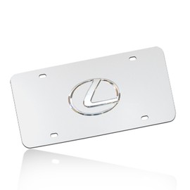 LEXUS Au-Tomotive Gold Logo Chrome on Chrome License Plate