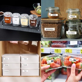 AIMO Thermal Printing Label Paper Roll for Q30 Label Maker Thermal Printer for Printing Adhesive Circular Tag Waterproof Tear Resistant Oil-Proof  Barcode Price Name Blank 14mm*30mm 220sheets/roll Transparency