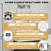 Brushed Nickel 3 Light Bathroom Vanity Light Set,5 Piece Brushed