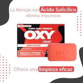Oxy Clean Jabón Antiacné Elimina Grasa E Impurezas 90g Grasa Día