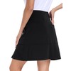 MoFiz Women's 20" Knee Length Skorts Skirts Elastic Waist Athletic