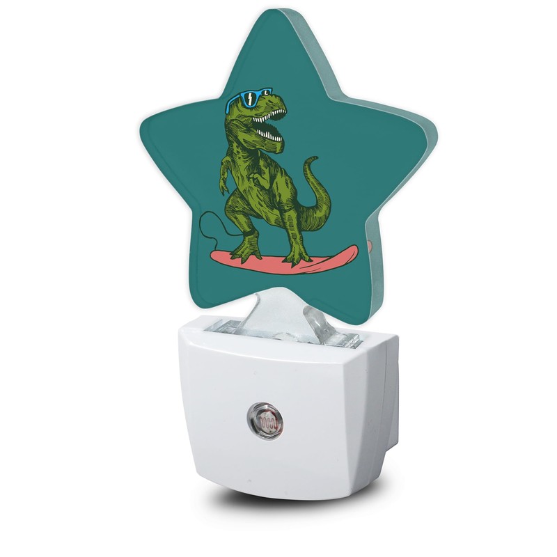 Losthll Dinosaur Green Night Light Plug-in Dusk to Dawn Smart