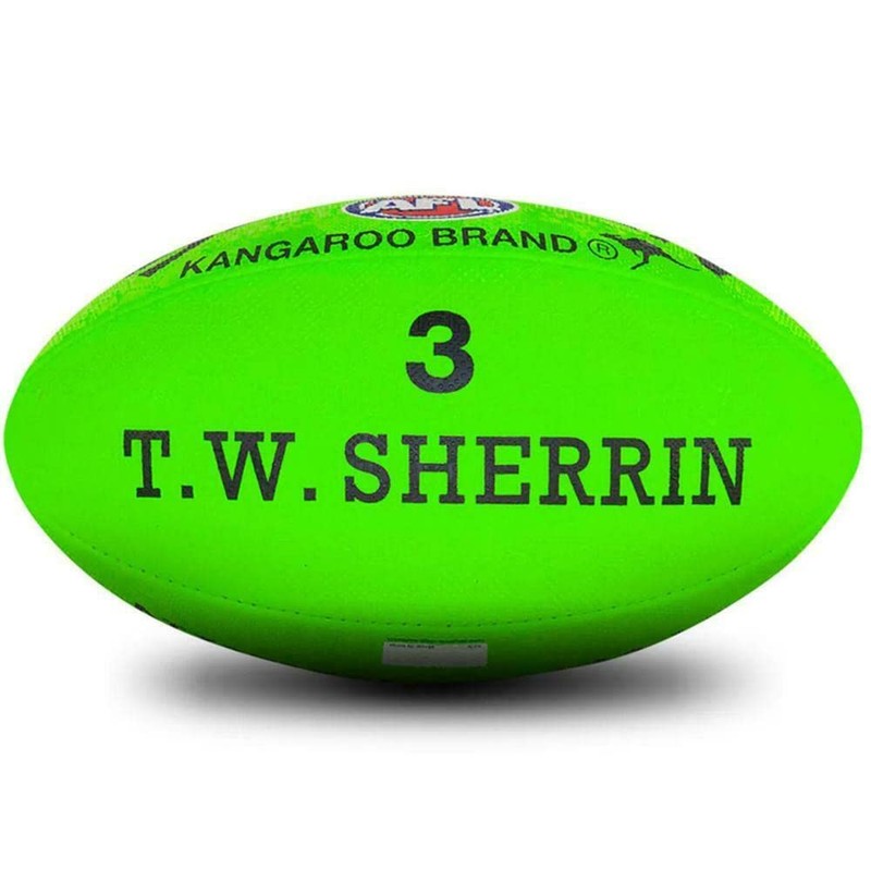 Sherrin AFL KB Synthetic Neon Football Size 3 Green
