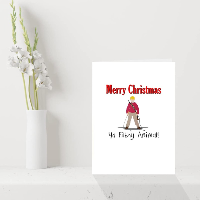 Funny Home Alone Christmas Card - Merry Xmas Ya Filthy