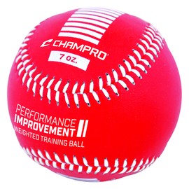 Champro Basic Weighted Training Baseball (Red/Maroon/Green, 9-Inch)