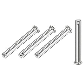 M METERXITY 4-Pack Single Hole Clevis Pins, M10 x 70mm 304 Stainless Steel Flat Head Clevis Pins for Mechanical Linkage/Trucks/Lawn Mower, Link Hinge Pin Reusable