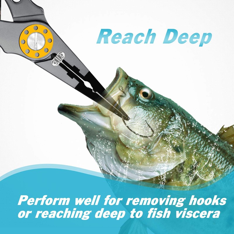 SAN LIKE Alicates de pesca de aluminio para eliminar ganchos,
