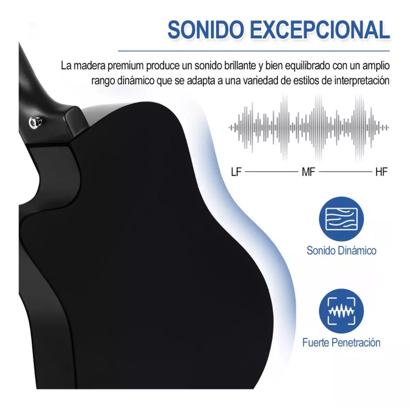 Deecsevn Guitarra criolla clásica Deecsevn 6 38in para diestros Color