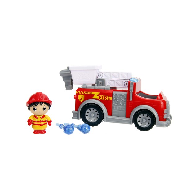 Jada Toys Ryan's World Fire Truck with Ryan Figure, 6" Feature Vehicle Red
