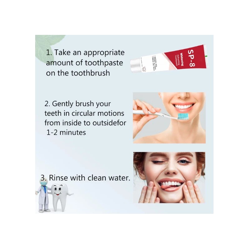 SP-8 Probiotic Whitening Toothpaste & Brighten & Oral Health Cleaning