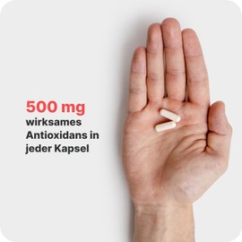 Vilgain Vitamin C, 500 mg Antioxidant, Strengthen Immune System, Collagen Formation, Reduce Fatigue, Health Supplement, Daily Support, Natural, 90 Vegan Capsules