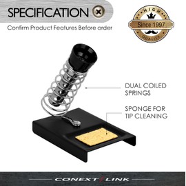 Conext Link 1pc Soldering Iron Stand Spring Holder Support Station Solder Gun Sponge Metal （87075）
