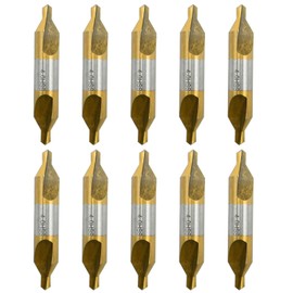 MDEOOSKY 10 Pcs 4.0MM Center Drill Bits Set, M2 High Speed Steel Countersink Tools, 60-Degree Angle Combined Countersink Drill Bit Tool for Lathe Mill Metalworking