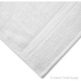 Linteum Textile Premium-Quality Hair Towel, Salon, Spa, Pool, Gym and Hospital Towels White 20x40 in, 100% Cotton 6 Pack – Absorbent and Plush
