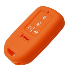 Orange Silicone Remote Key Fob Cover Case Protector for Honda Civic Accord Pilot CR-V 5 Buttons Ridgeline Passport