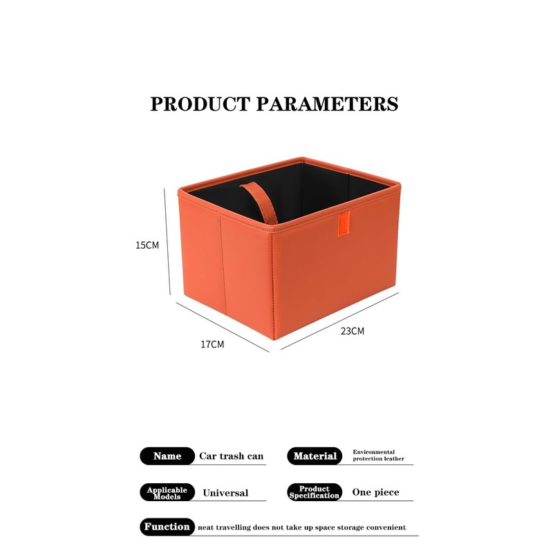 Qirc New Leak-Proof Car Trash Can, Universal Hanging Auto Garbage