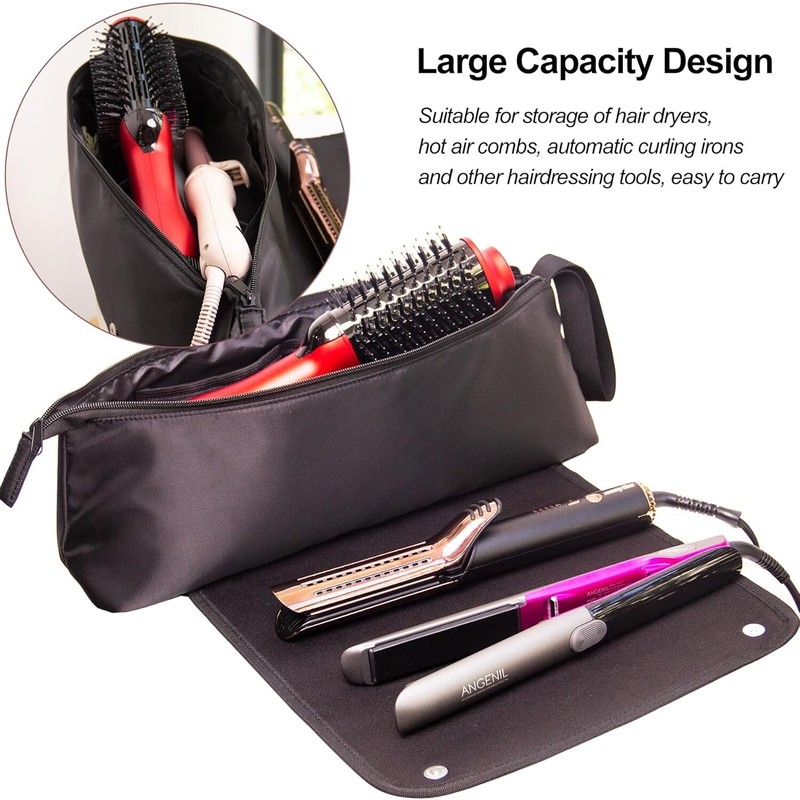 ANGENIL 2 In 1 Hair Tools Travel Bag with Heat-resistant