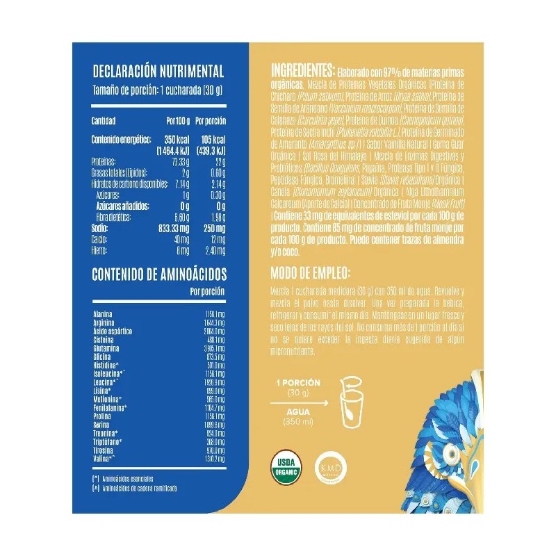 Birdman Falcon Protein Proteína Vegana Orgánica Certificad