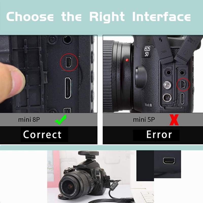 SLLEA 3.3ft USB Mini-8pin PC Computer Data Sync Cable Cord