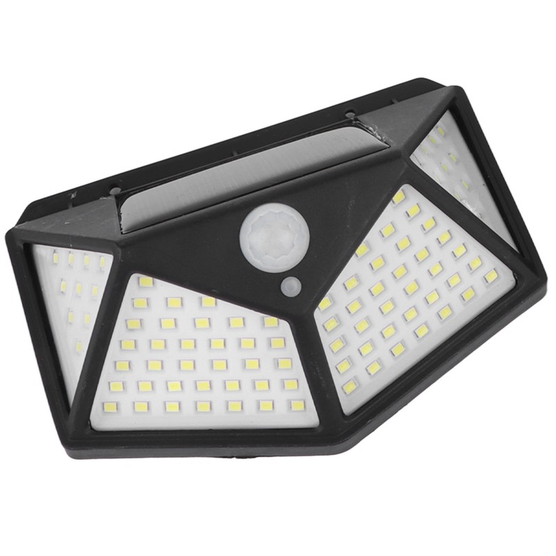 2 Pcs Solar Motion Sensor Light 4 Sided 100 LEDs