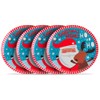BWG Christmas Santa Reindeer 4 Piece Melamine Plastic Snack Side