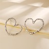 ALRNBY Gold Silver Heart Earrings for Women Dainty Heart Dangle