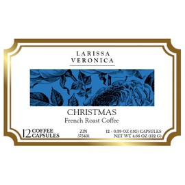 Christmas French Roast Coffee (Single Serve K-Cup Pods) (Gourmet, Naturally Flavored, Whole Coffee Beans) (12 pods, ZIN: 575431)