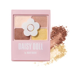 DAISY DOLL by MARY QUANT Eye Color Palette BR-04 Honey Brown, 0.2 oz (5.1 g), Sheer Color, Gradation, High Brightness Glitter Blend, Eye Shadow