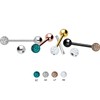 PIERCINGLINE Titanium Barbell Epoxy & Titanium Ball Piercing Bar Chest