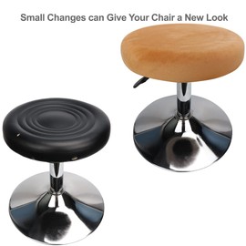 HuaLiSiJi Stool Covers Round Bar Stool Covers Round, Fabric is Soft and plush Washable Easy Care and Durable, for 12"-15.7"/30-40cm Round Stool Square Stool (4PCS Khaki)