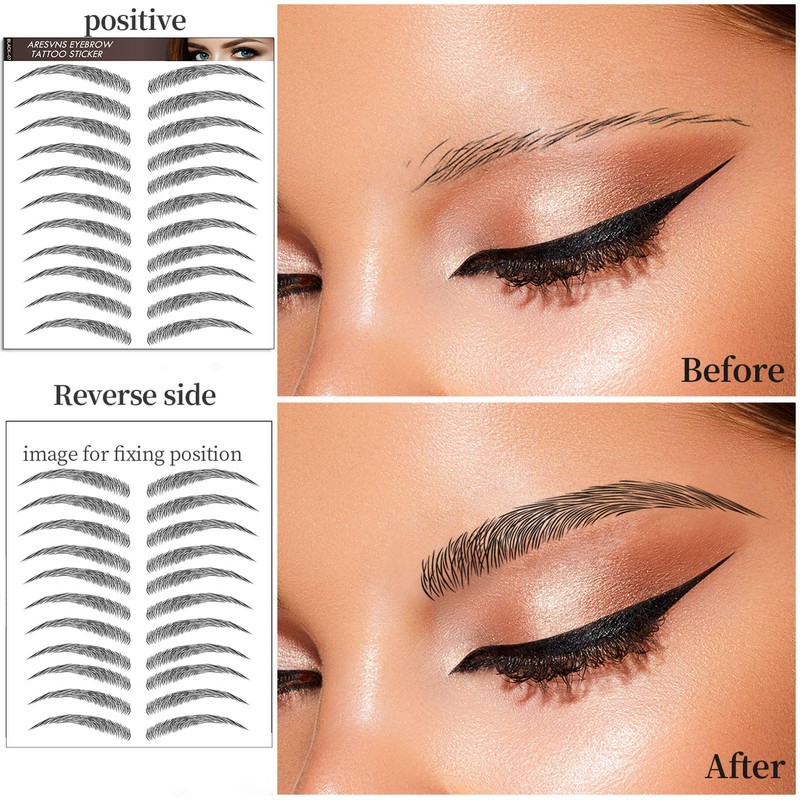 Aresvns 4D Tattoo Eyebrows 99 Pairs! Newly Improved Good Looking