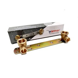 Concealed Shower Bracket/Length - 150mm / Thermostatic Mixer Tap Bar Back Plate BSP Thread Faucet Connection Set 15x1/2 x L 150