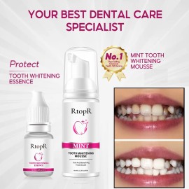 RtopR Tooth Whitening Mousse Removes Stains Teeth Essence Fresh Clean Breath